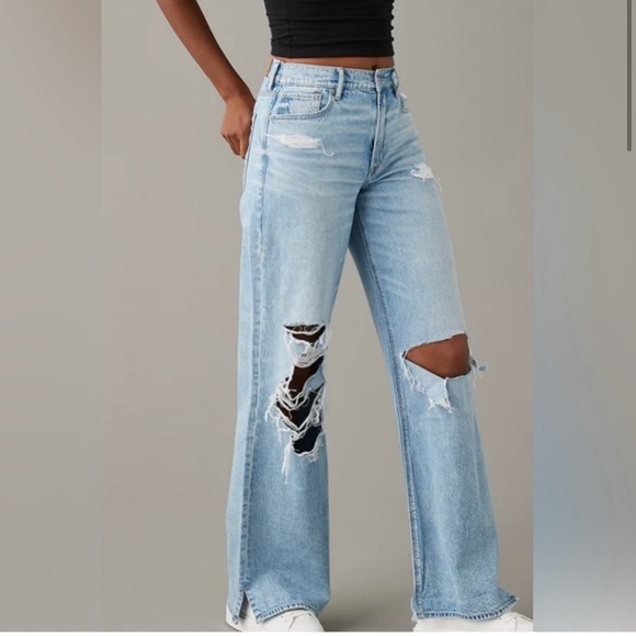 American Eagle Super high-rise baggy wide leg - Picture 1 of 7